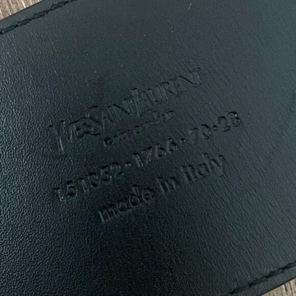 Yves Saint Laurent Metallic Wide Leather Belt - Picture 6 of 8